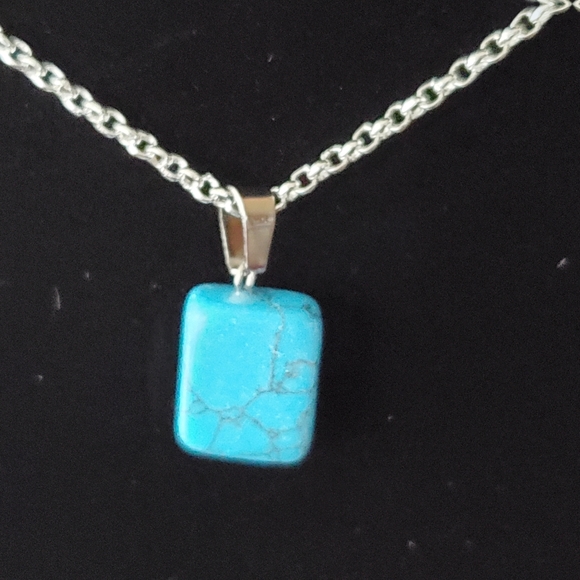 Blue Howlite 30" \ .925 Sterling Silver Necklace - Picture 5 of 5